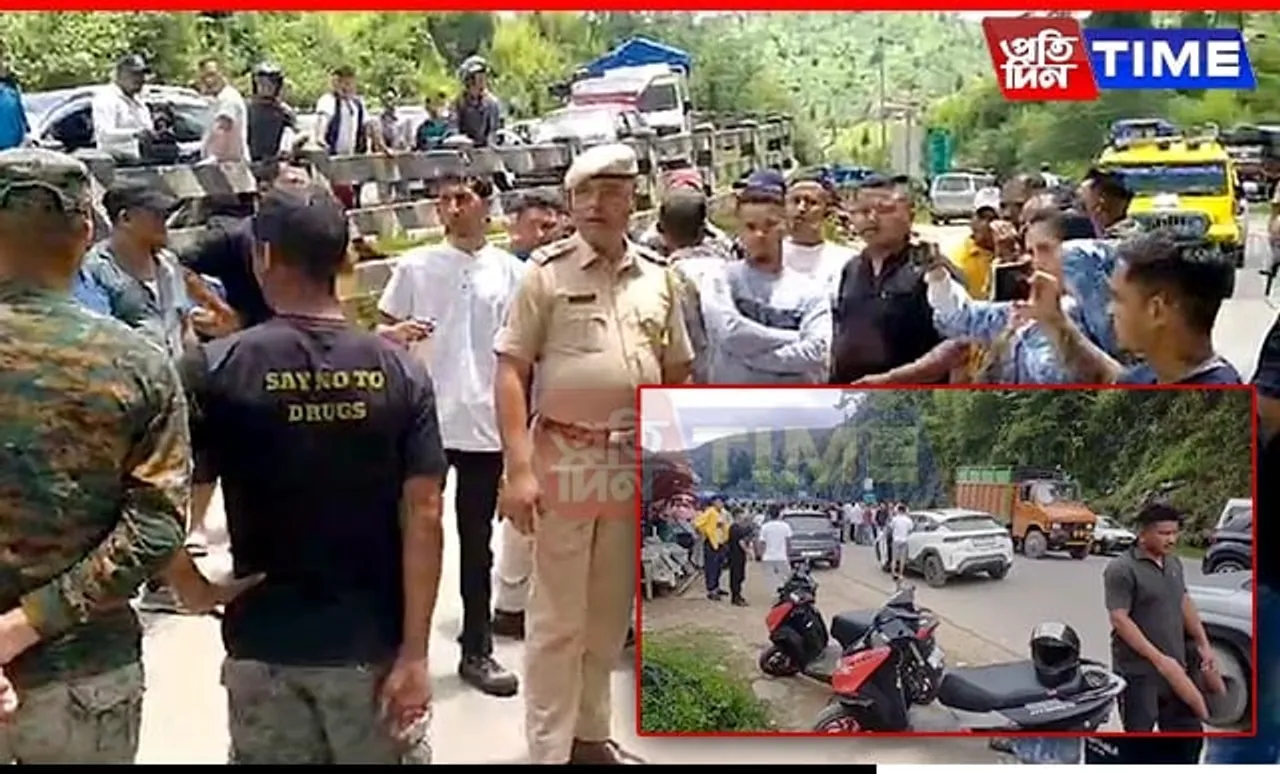 HNYF Bars Assam Vehicles from Entering Meghalaya Tourist Spots; Police Intervene